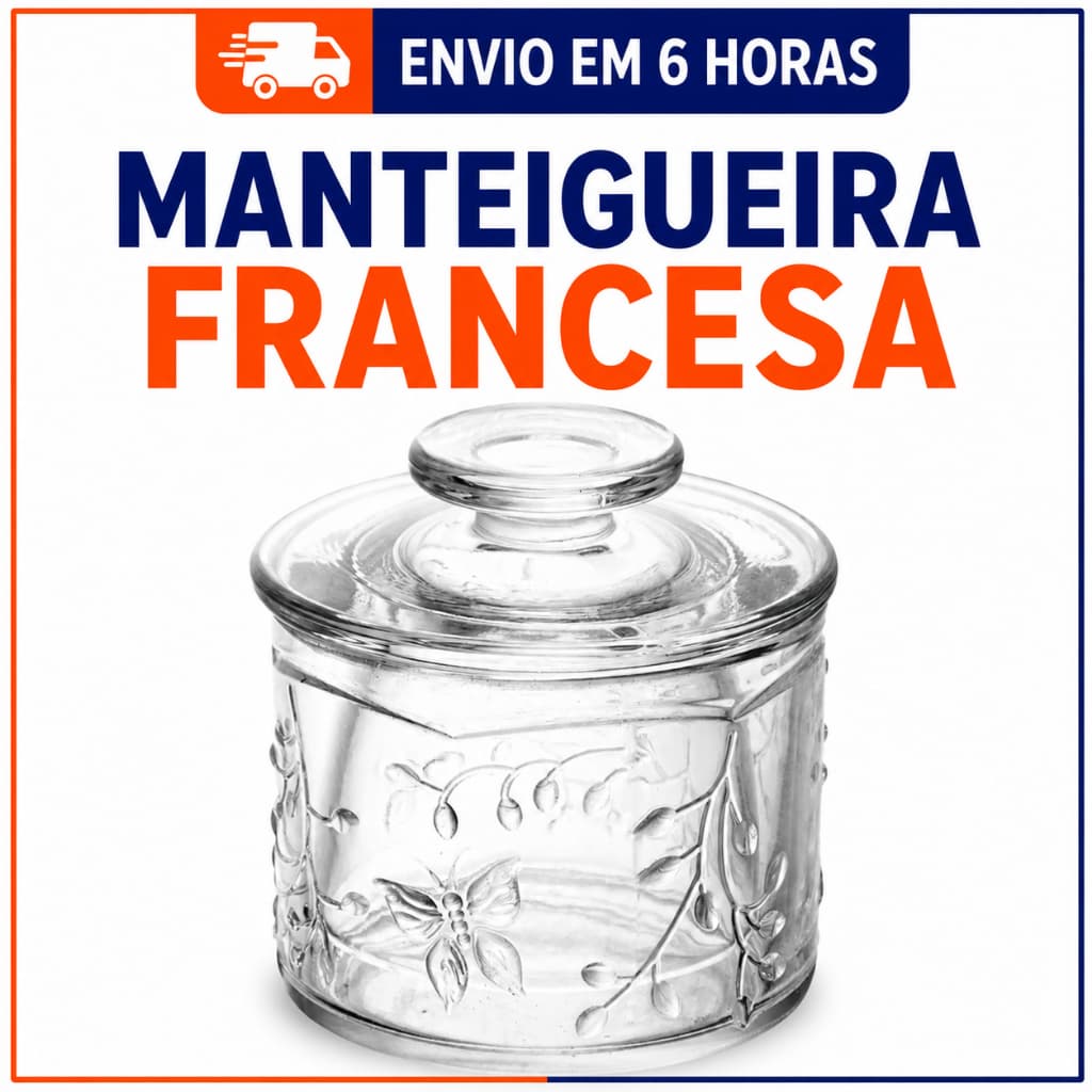 Manteigueira Francesa New Butterfly 9cm X 9cm X 9,8cm Lyor