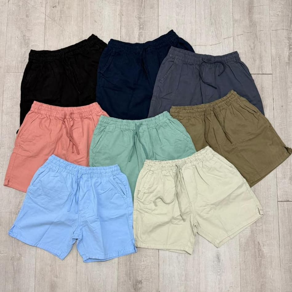 Short masculino sarja mauricinho casual com elástico