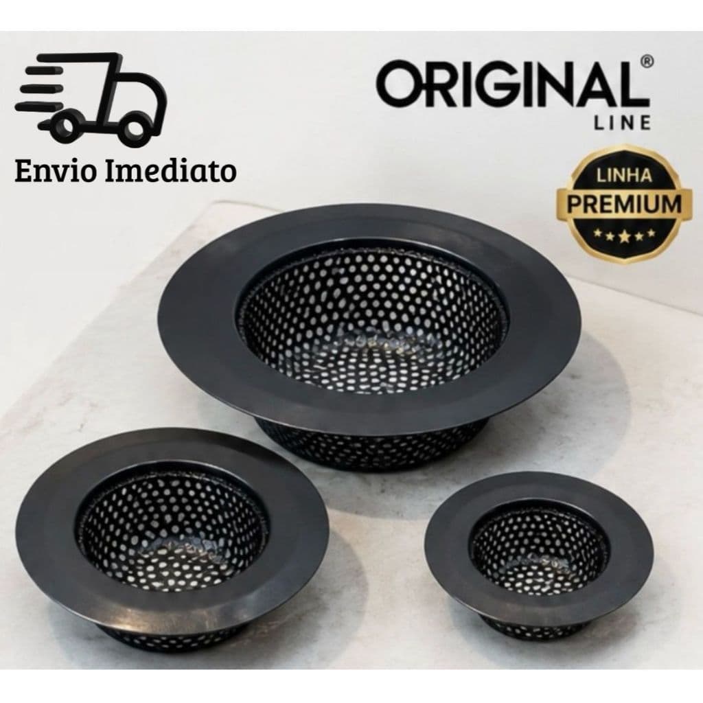 Ralinho Pia Aço Inox Premium Anti Entupimento Peneira Ralo Tanque 1/2 1.1/4 4.1/2 Original Line