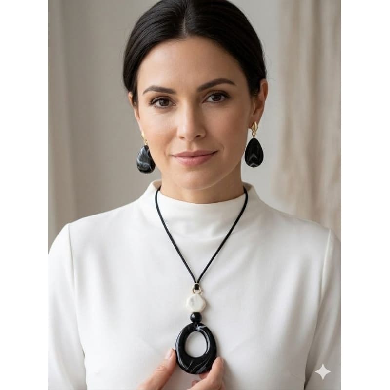Kit Colar Feminino Elegante Com Brinco