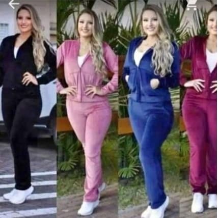 Conjunto feminino de veludo  plush plus size Moda inverno