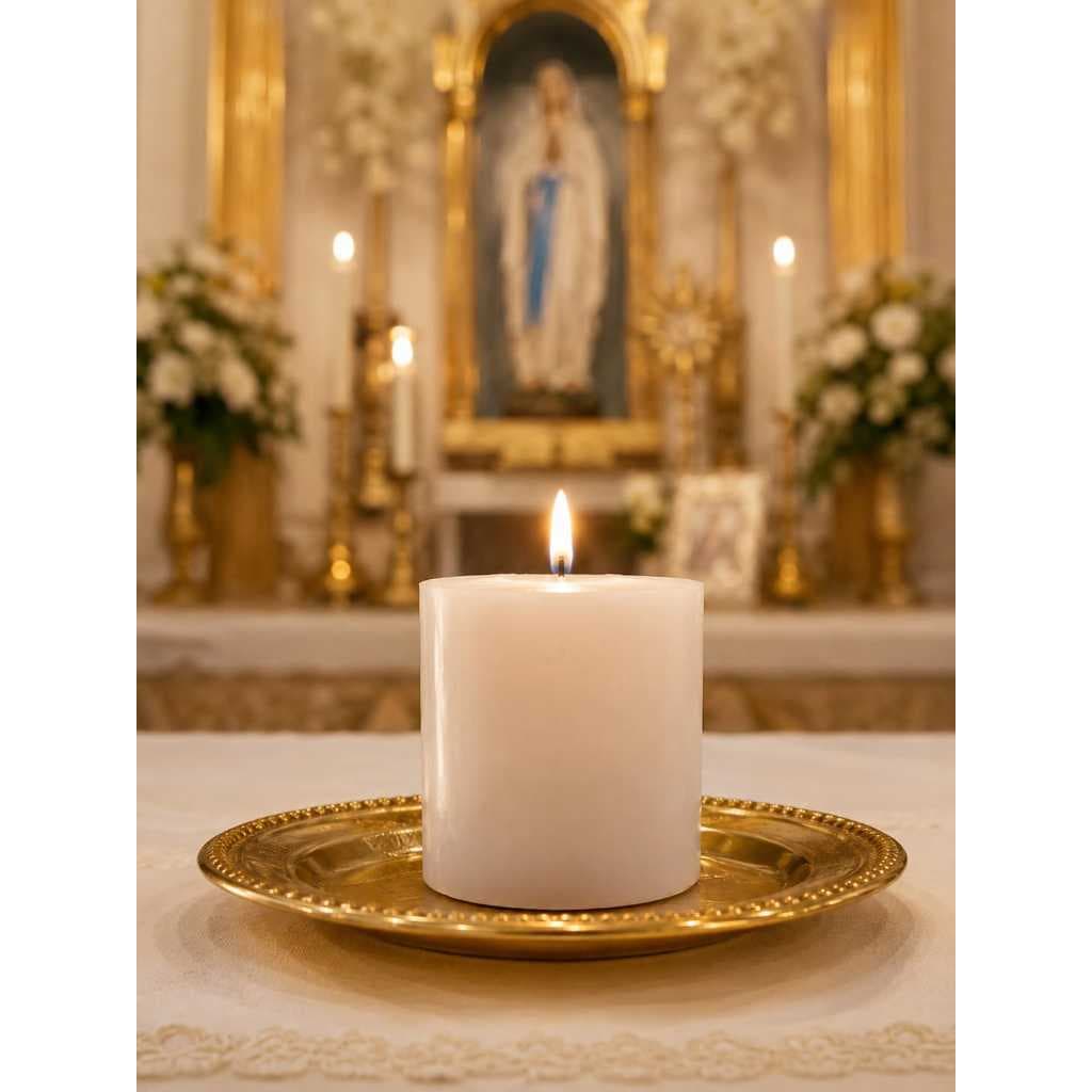 6 Velas 3 Dias Toquinho 57mmx5cm Vela Branca