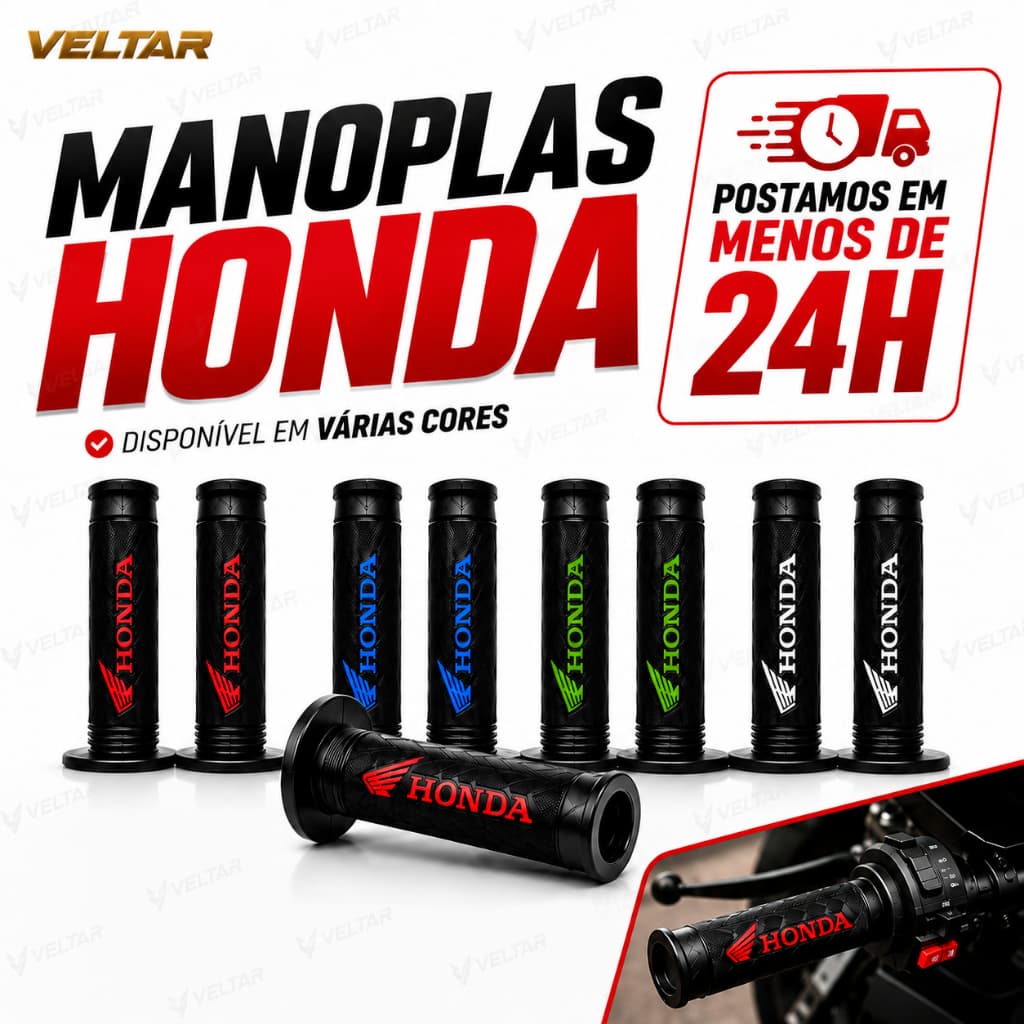 Manopla Punho Moto Personalizada Honda Titan 150 125 Fan Yes Ybr