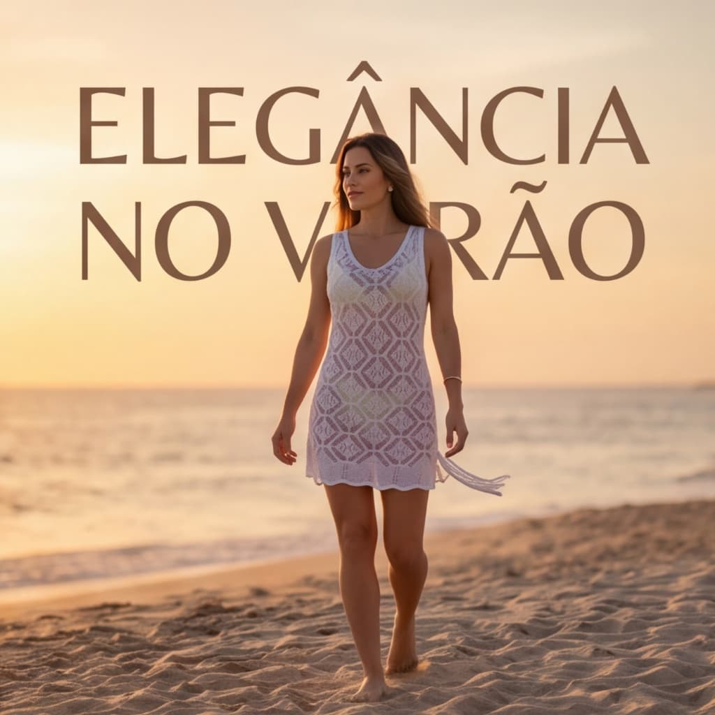 Saida De Praia Curta Trico Feminina Elegante Com Cordão Lateral Ajustável Tendência Moda Praia