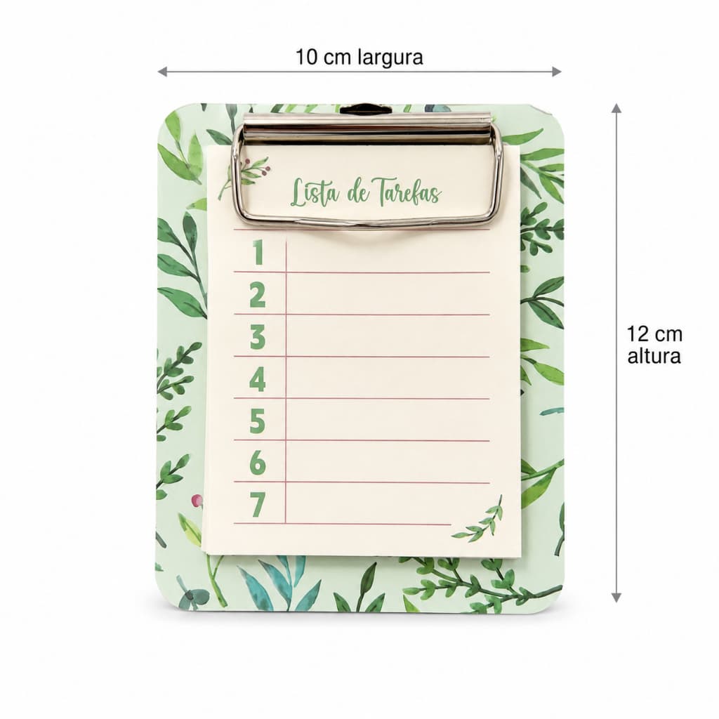 Mini prancheta mundo verde + bloco de anotações - lista de tarefas - SkyPaper - 30 folhas