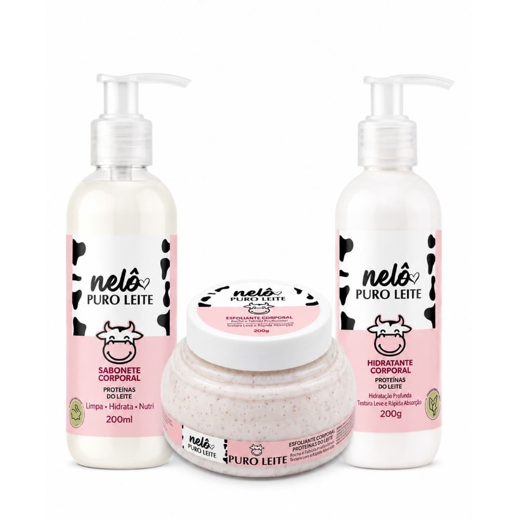 Kit Completo Puro Leite OU Esfoliante Corporal OU Hidratante Corporal OU Sabonete Corporal- Nelô