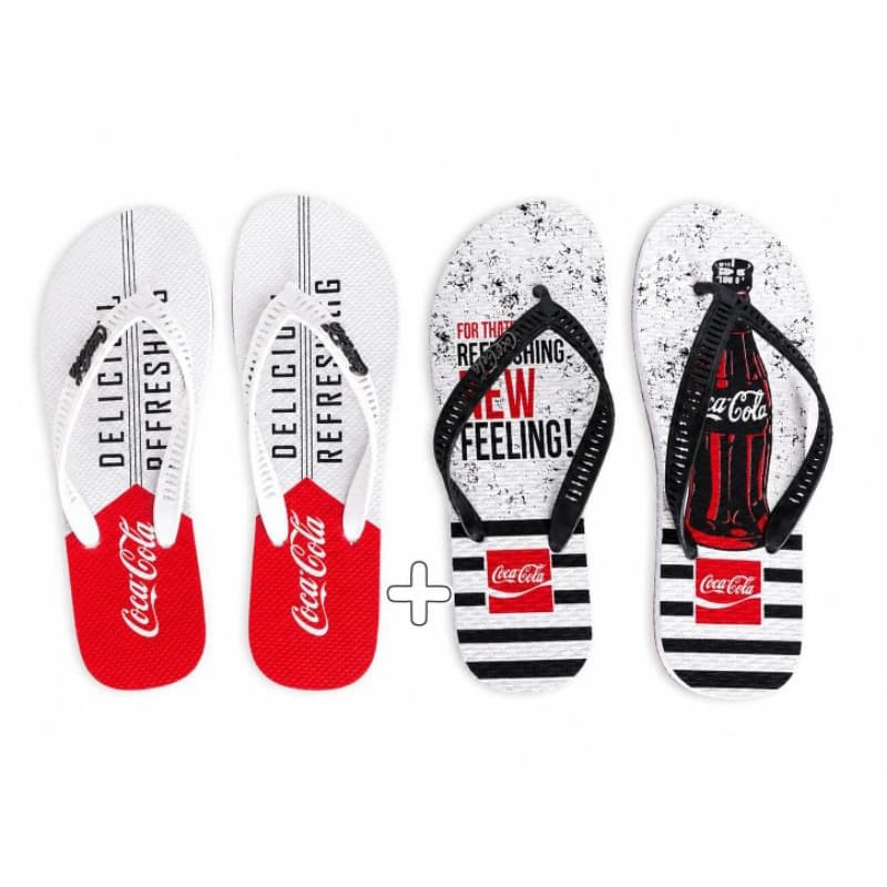 chinelo masculino coca - cola  kit 2 em 1