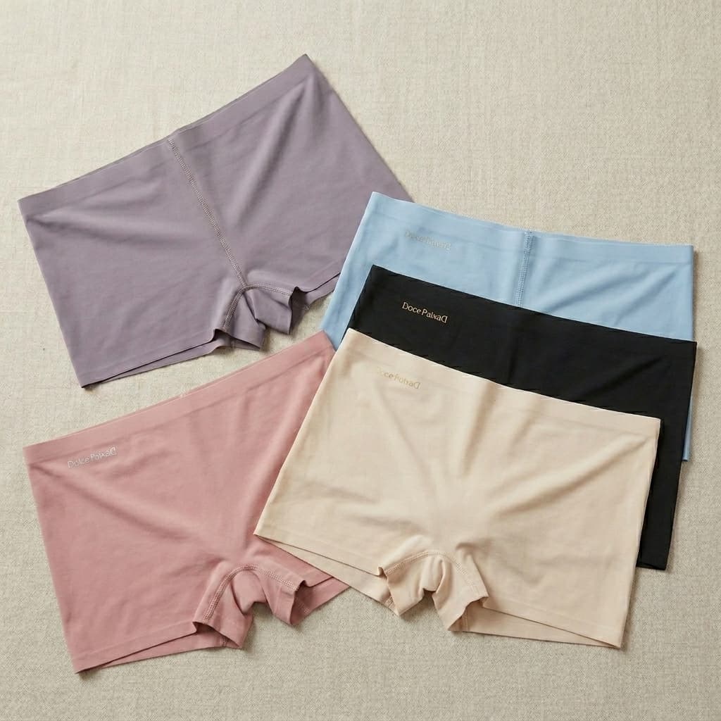 Kit 5 Calcinhas Femininas Sem Costura Boxer Shortinho Confortável