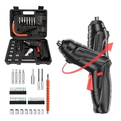 Kit Parafusadeira Elétrica Sem Fio 47 Chaves Fenda Philips