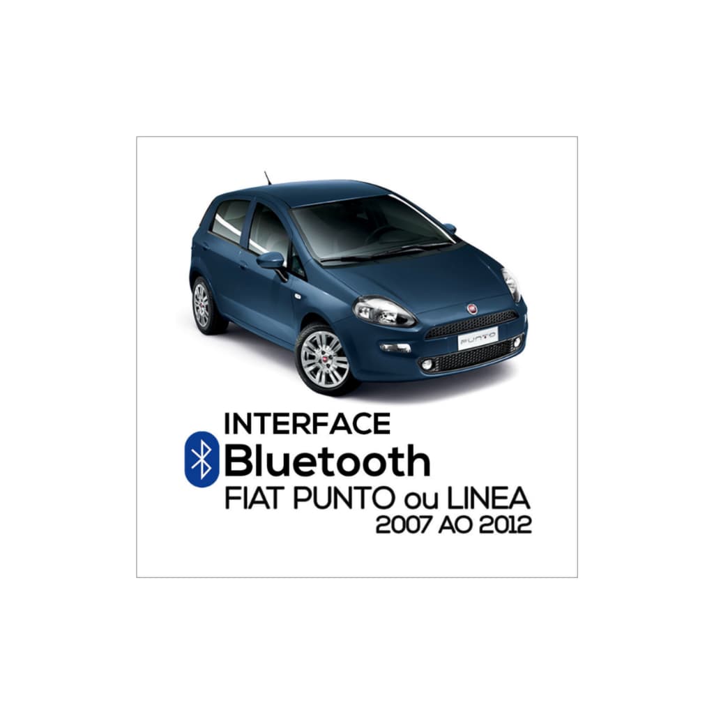 Interface Bluetooth AUX para Radio Original  Fiat PUNTO LINEA 2007 ao 2012