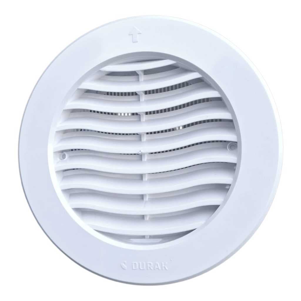 Grelha de Ventilação Redonda  Plastico Com Tela 150mm Grade Circular Anti Inseto Cozinha Banheiro
