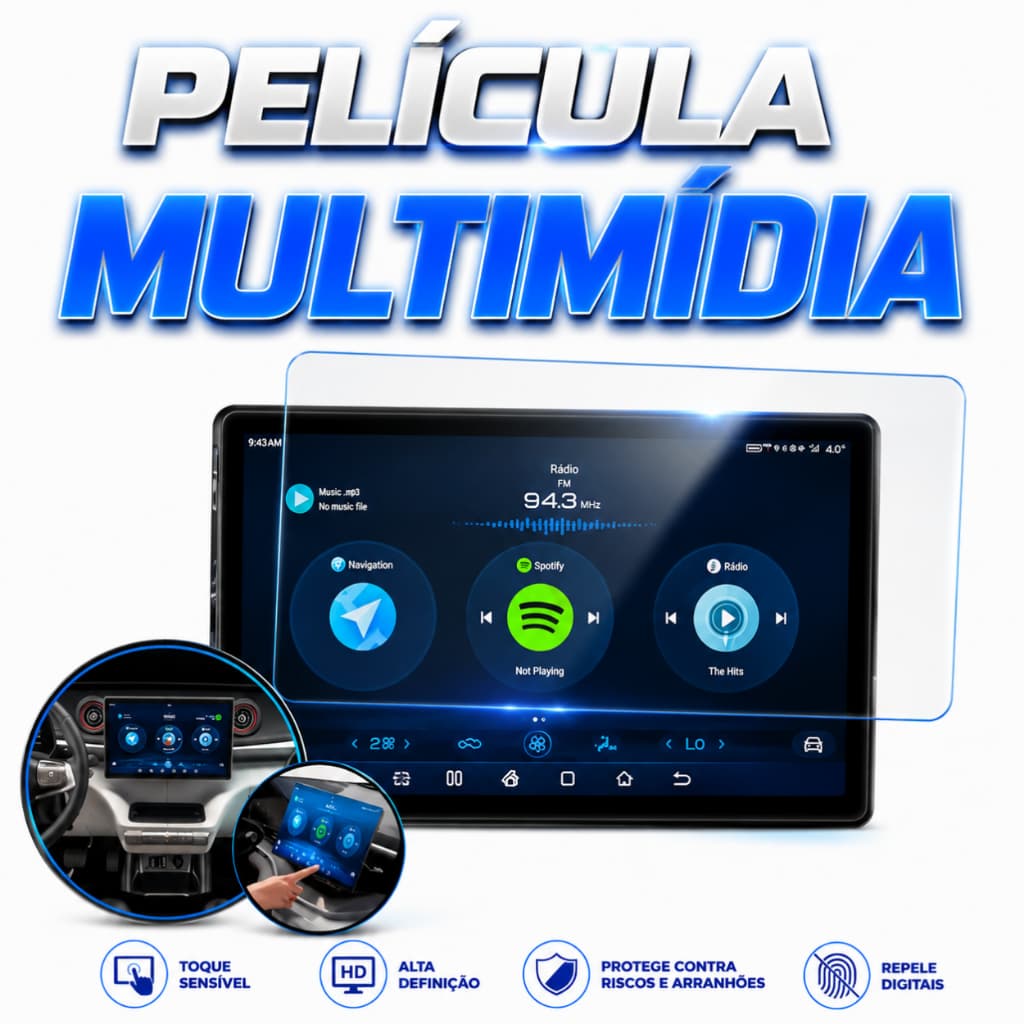 BYD Dolphin  Pelicula Multimidia / Velocimetro / Kit Multimidia + Velocimetro