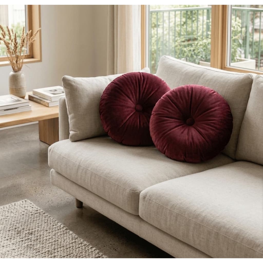 Almofada Redonda Marsala 45x45 Premium Decoração