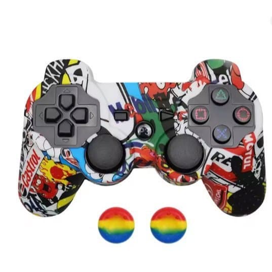 Capa Protetora Case De Silicone Estilo Camuflada para Controle de PS3 e PS2 Capinha para controle de Ps3