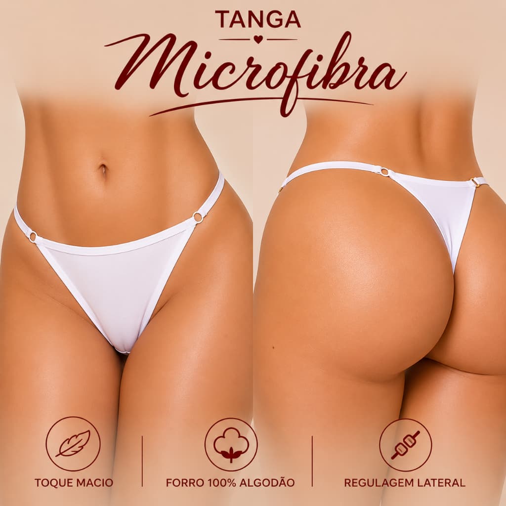 Kit 5 ou 10 Calcinhas Femininas Microfibra Regulável Forro 100% Algodão