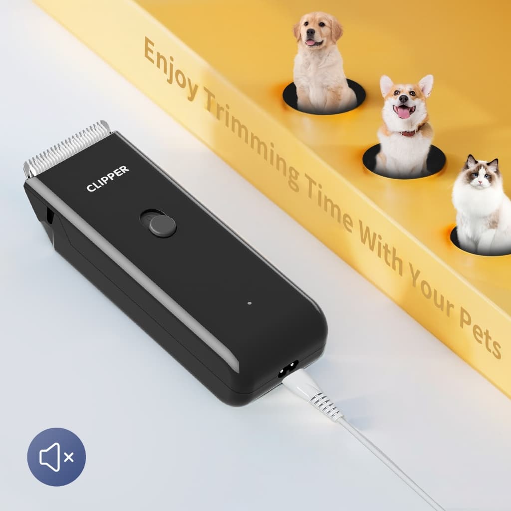 Aparador de pelos elétrico para cães e gatos, silencioso e à prova d’água, uso doméstico