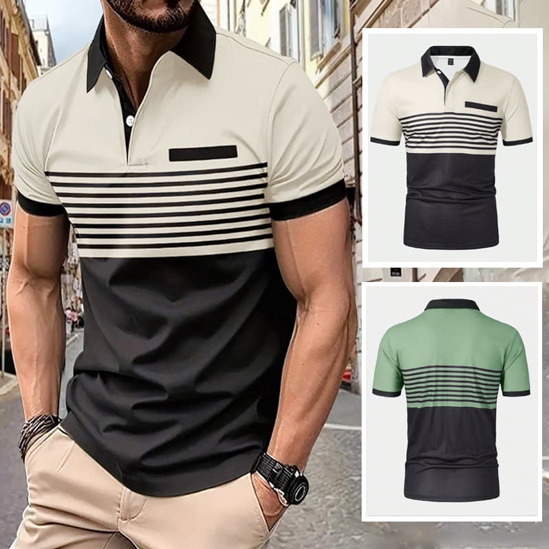 Camisa Polo De Verão Masculina Com Estampa Com Gola e Botões Estilo Casual e Golf