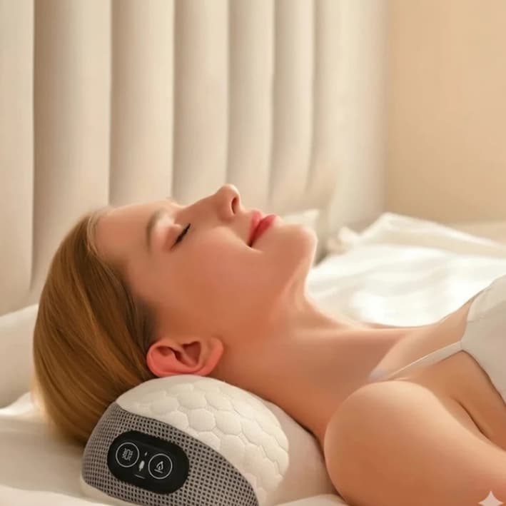 Massageador Almofada Shiatsu para Pescoço e Lombar com Aquecimento e Design Ergonômico Bivolt