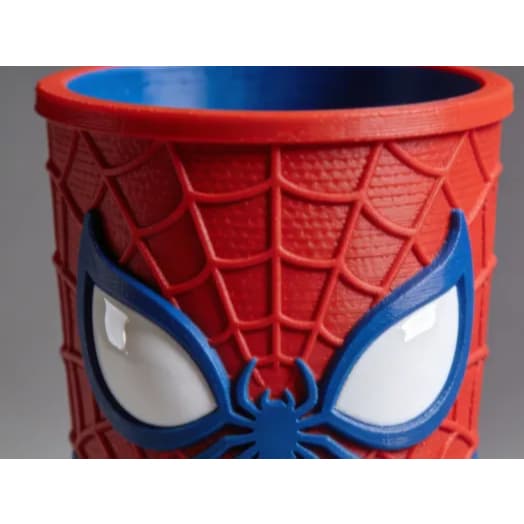 Porta Lápis Homem-Aranha Caneca Organizador Herói Aracnídeo Decoração Geek Estilo Marvel