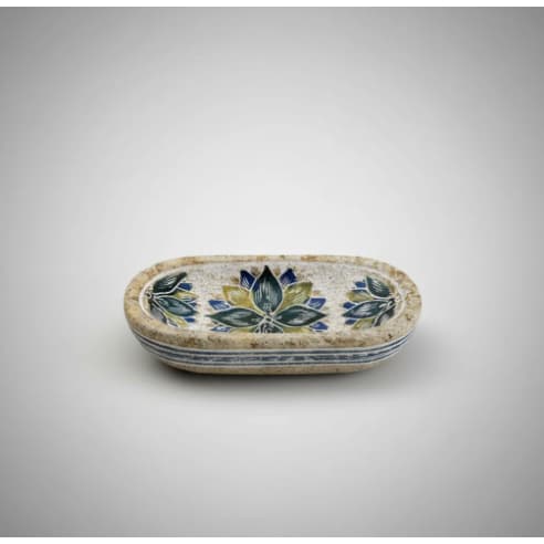 Saboneteira Bordada de Pedra Sabão MINAS ARTES Modelo Copa do Mundo BRASIL