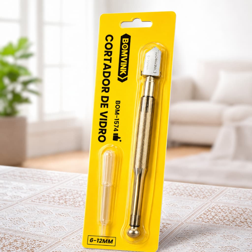 Cortador De Vidro Profissional Ferramenta Cortar Vidro Espelho Com Reservatorio/Bisnaga