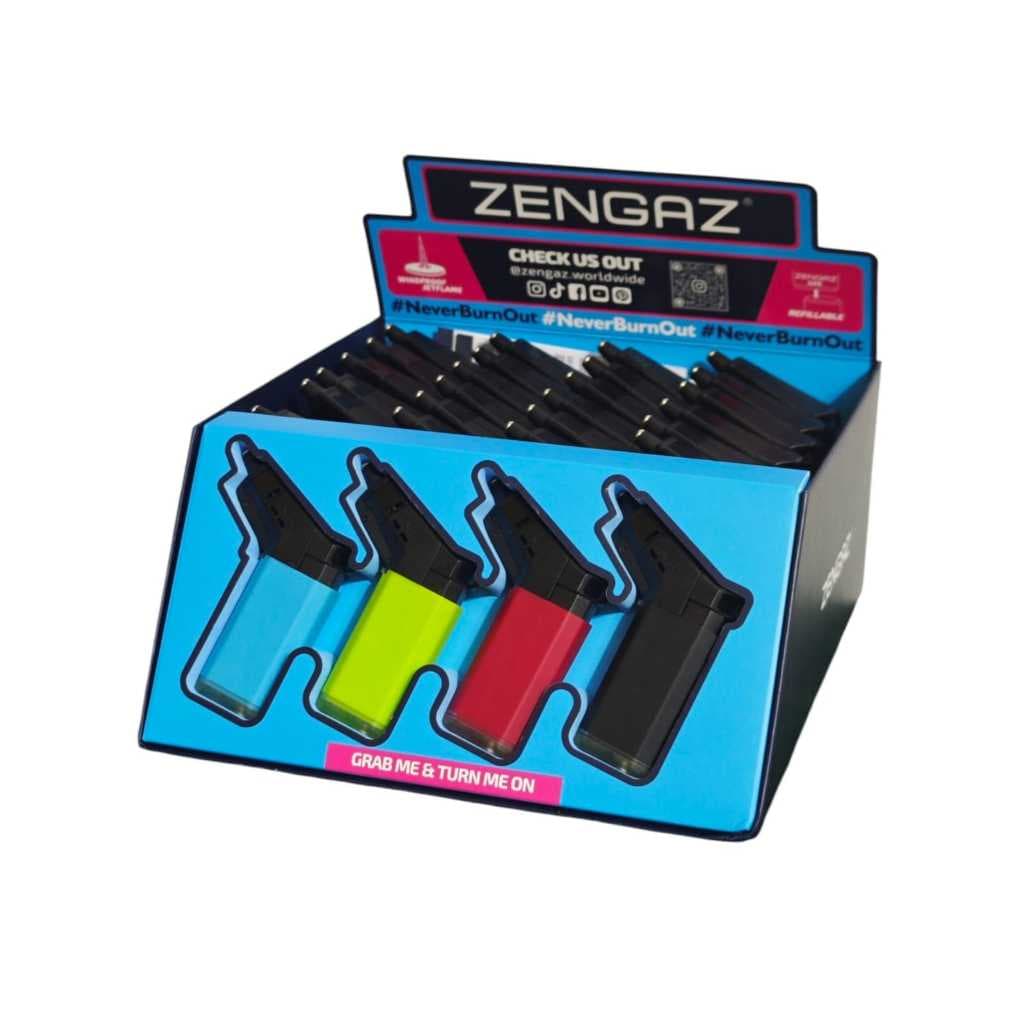 Isqueiro Maçarico Zengaz Recarregável Colors 1un