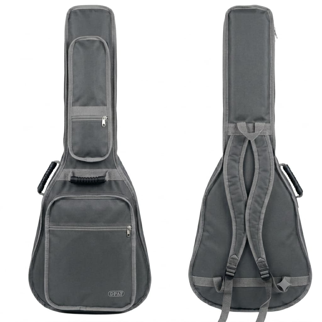 Capa Bag Violão Clássico Folk Luxo Acolchoado Bolso Cargo Cinza