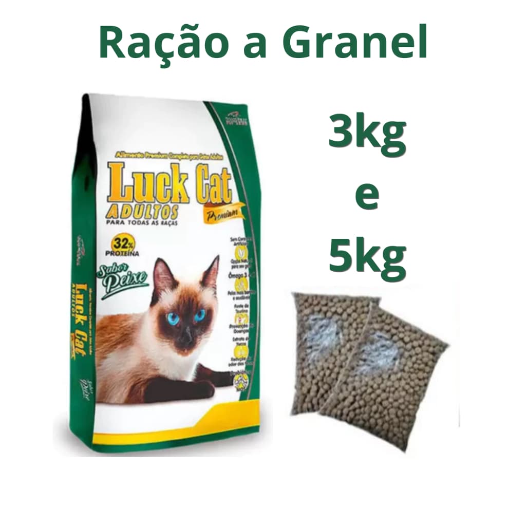 Ração para Gatos a Granel Luck Cat Gatos Castrados sabor Peixe