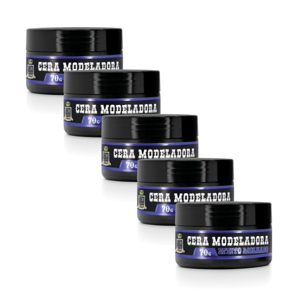 Kit Still Life  Pomada Cera Modeladora Para Cabelo Efeito Molhado 70g Fixação Extra Forte 5 Unidades