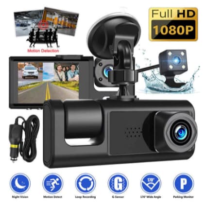 Gravação De Espelho Retrovisor Lente Dupla De 64GB Monitoramento De Carro HD 1080P Dianteira E Traseira SUS