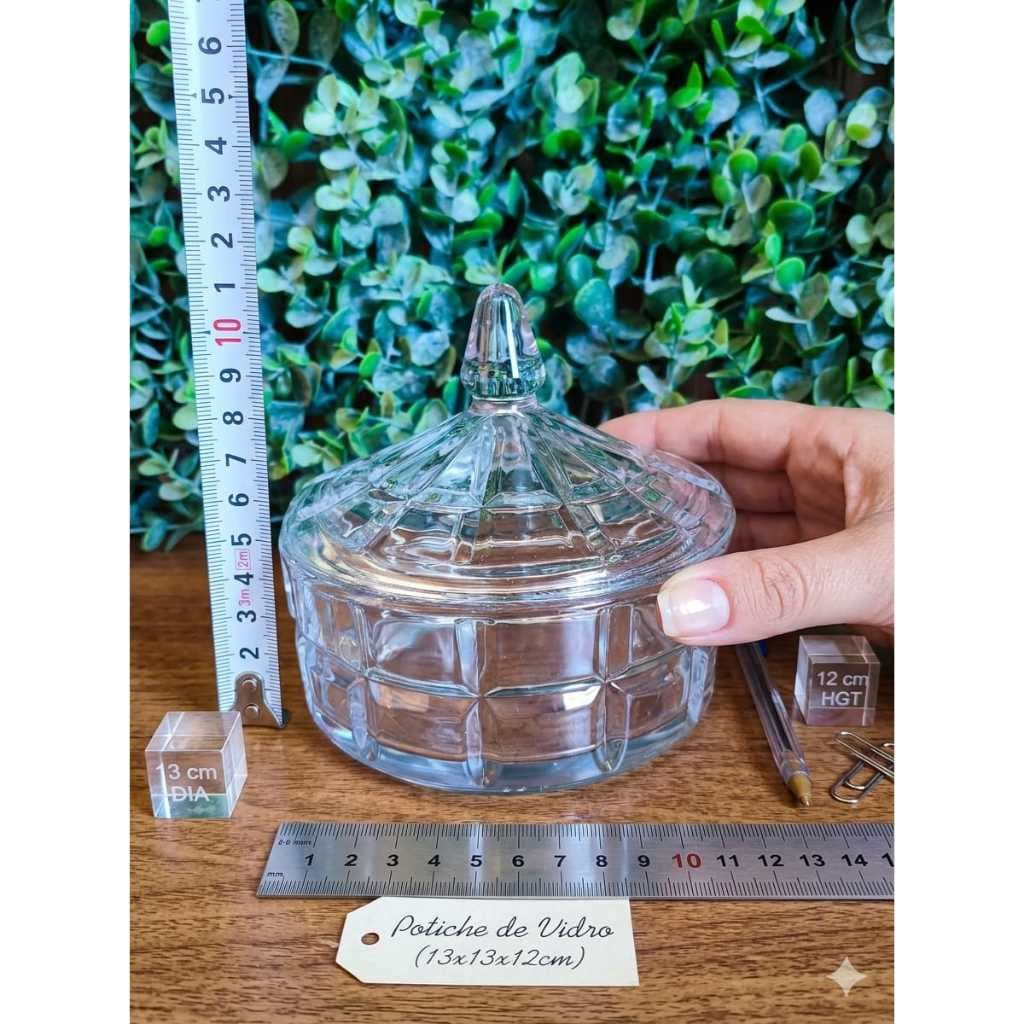 Potiche de Cristal Deli 13cm x 13cm x 12cm - Lyor