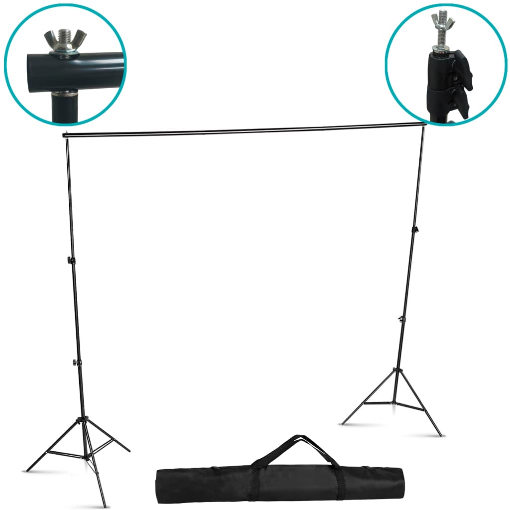 Suporte para Fundo Infinito Fotográfico Sou Foto com Tripés Bolsa Ajustável 2x2m ou 2.4x3m
