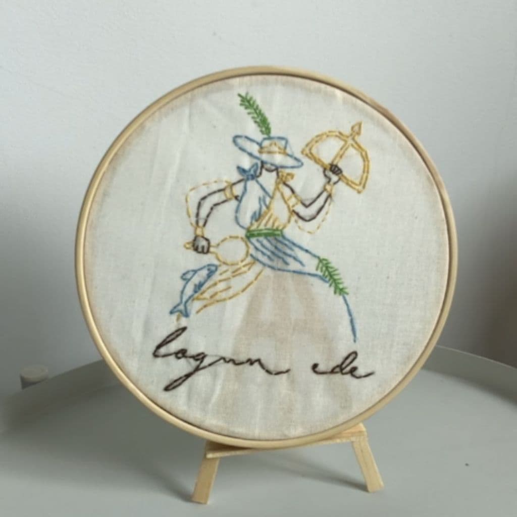 Bastidor Bordado Personalizado Religião Fé Axé Frase Colorido 18cm 100% Bambu Maciço Algodão