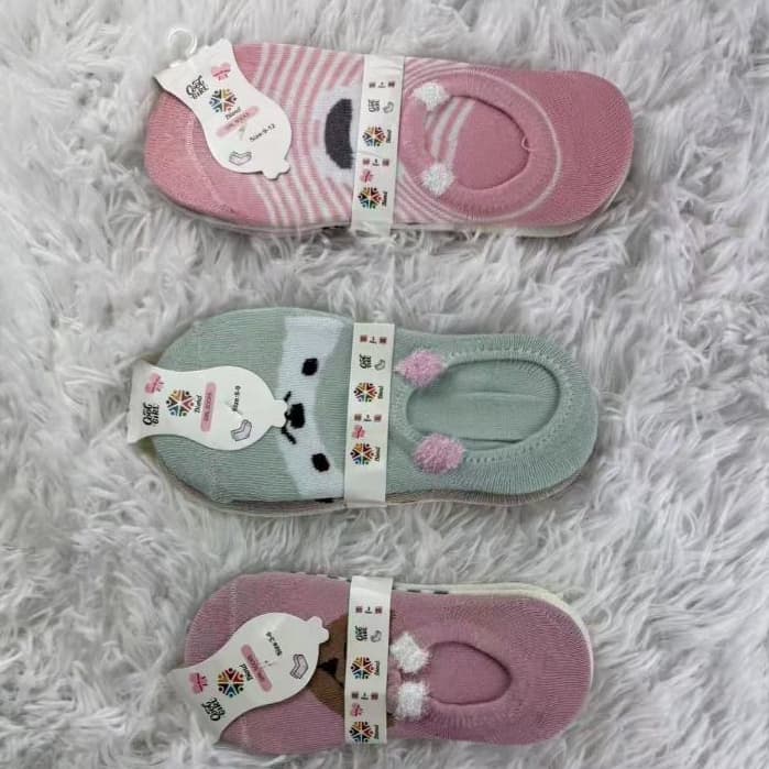 Meias infantil 12 Pares animal de orelha de coelho estampa variada
