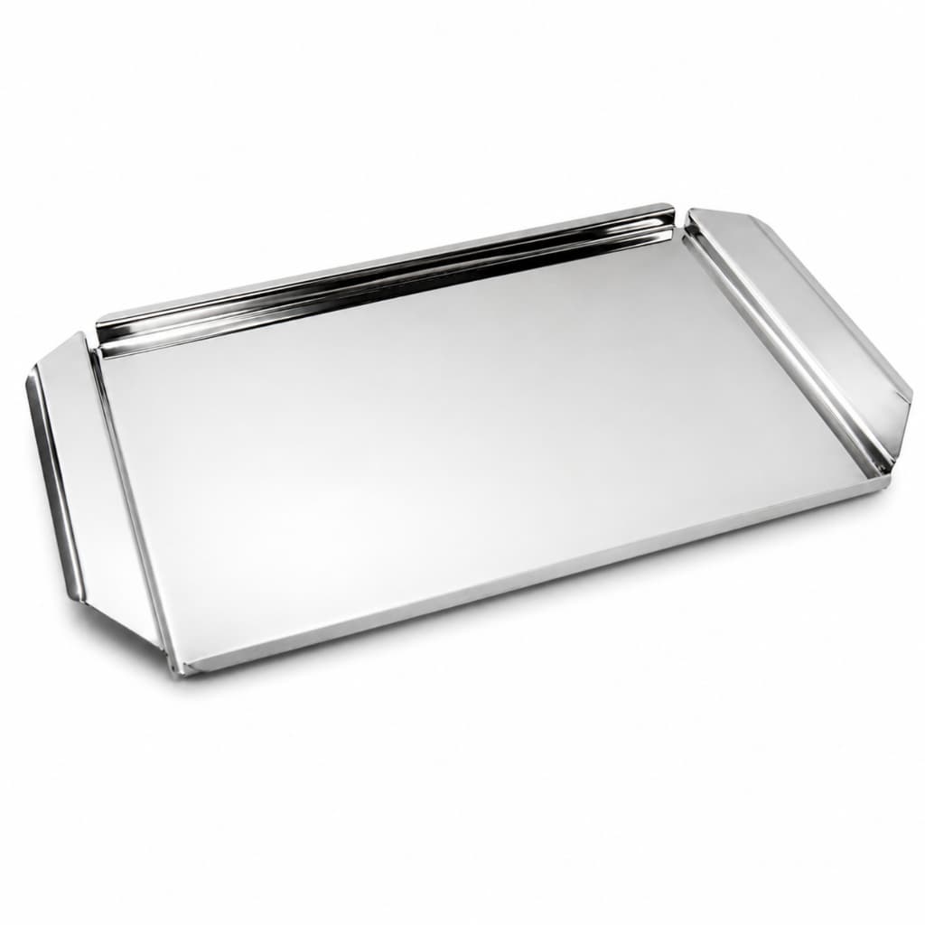 Bandeja Inox Premium Para Servir Café Chá Petiscos 40x25cm Prime