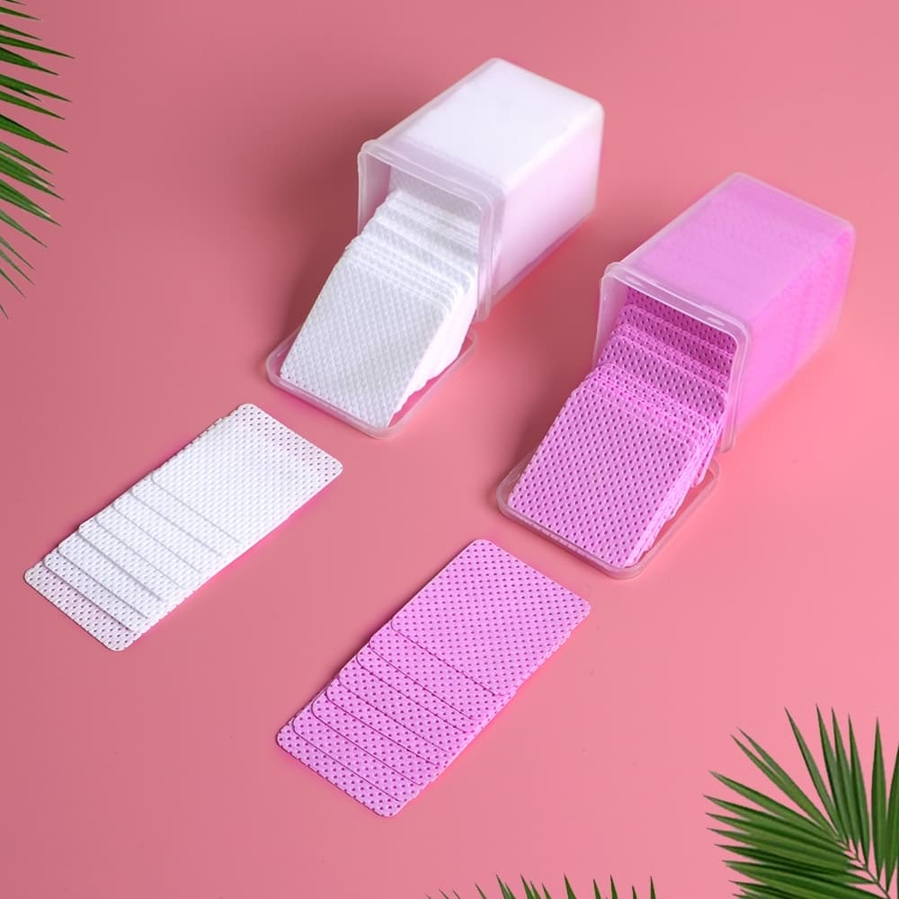 Kit Com 200pcs Algodão Sem Fiapos para Limpeza de Bico de Cola para Cílios Extensão e Unhas