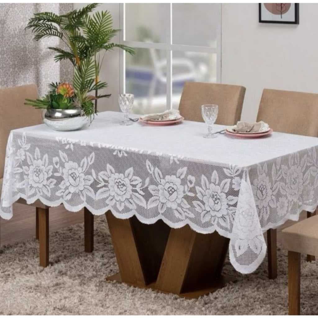 Toalha De Renda - Toalha de Mesa Renda Clássica Luxo Decorativa