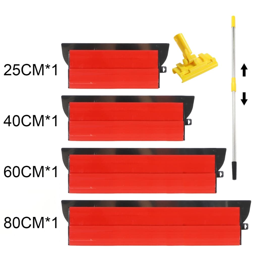 Desempenadeira Kit com 6 peças 25 40 60 80cm Inox Suporte Adaptador para Cabo Extensor