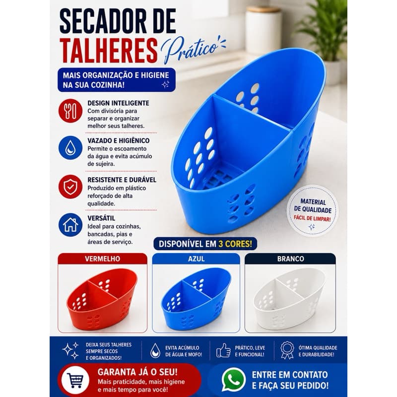 ESCORREDOR DE PLASTICO PARA TALHERES