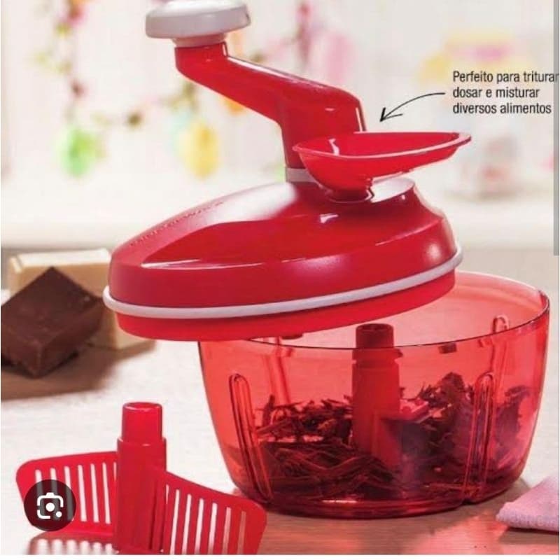 Quick Chef Tupperware 1.3L triturador e batedeira manual 2 em 1 processador