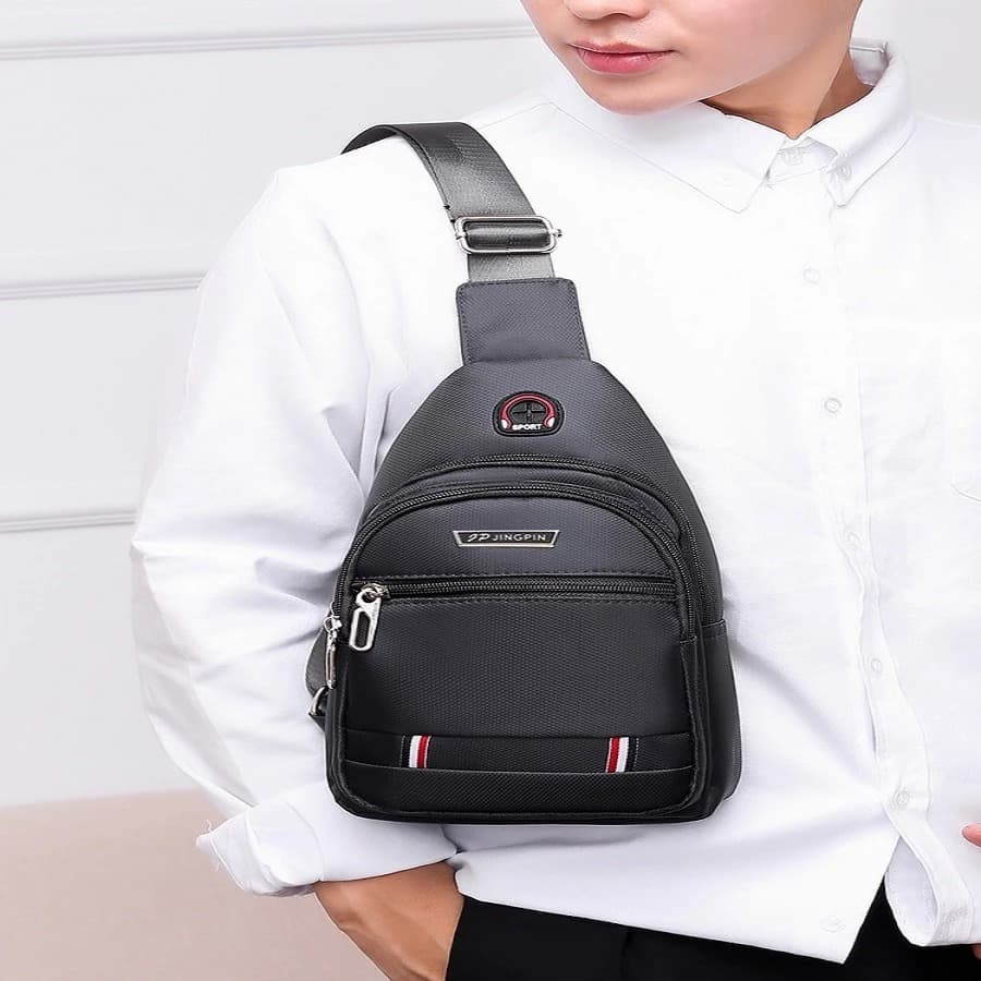 Bolsa Mochila Pochete Grande Transversal Masculino Chest Bags De Ombro Impermeável