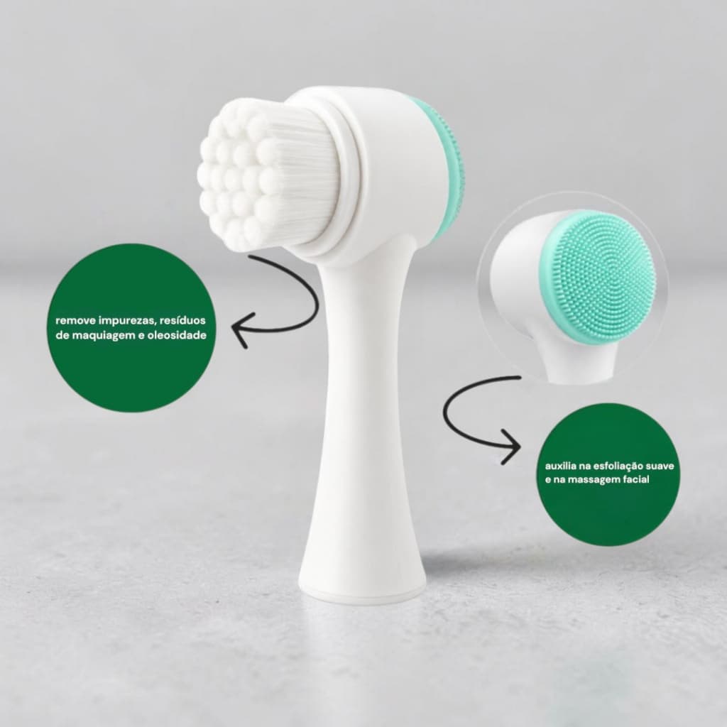 Escova Facial Skincare 2 Em 1 Limpeza Profunda E Massagem Facial