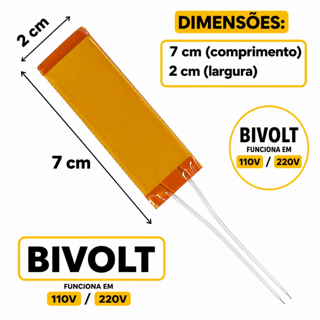 Resistencia  Para Prancha Chapinha   Com Medidas 7 CM X 2 CM AO 70 A 80  OHMS