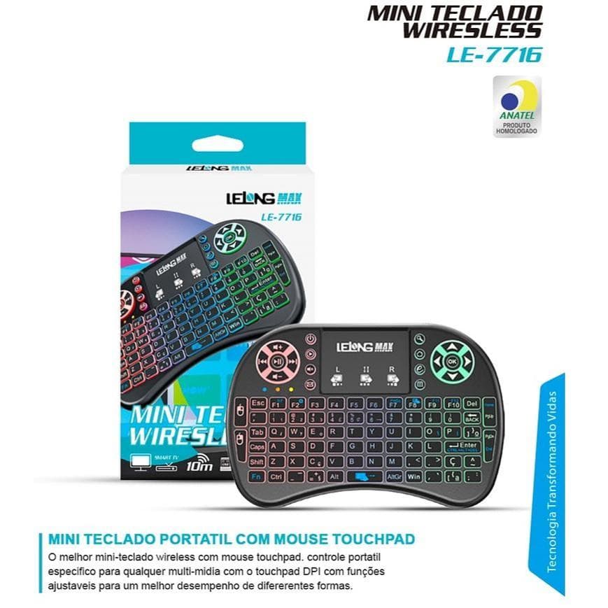 Mini Teclado e Mouse Sem Fio - Conectividade USB 2.4GHz, Design Ergonômico, Praticidade e Conforto