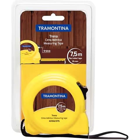 Trena plástica, 7,5m, 43166375, Amarela, Tramontina - BT 1 UN