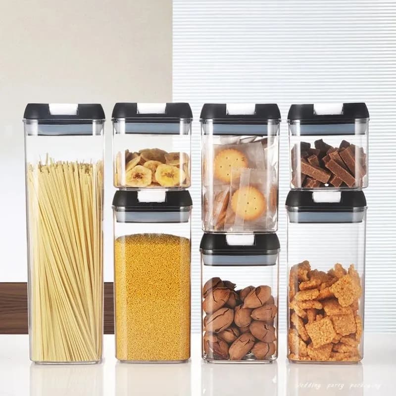 Conjunto 7 Potes Herméticos Organizadores Mantimentos Premium " Envio Imediato "