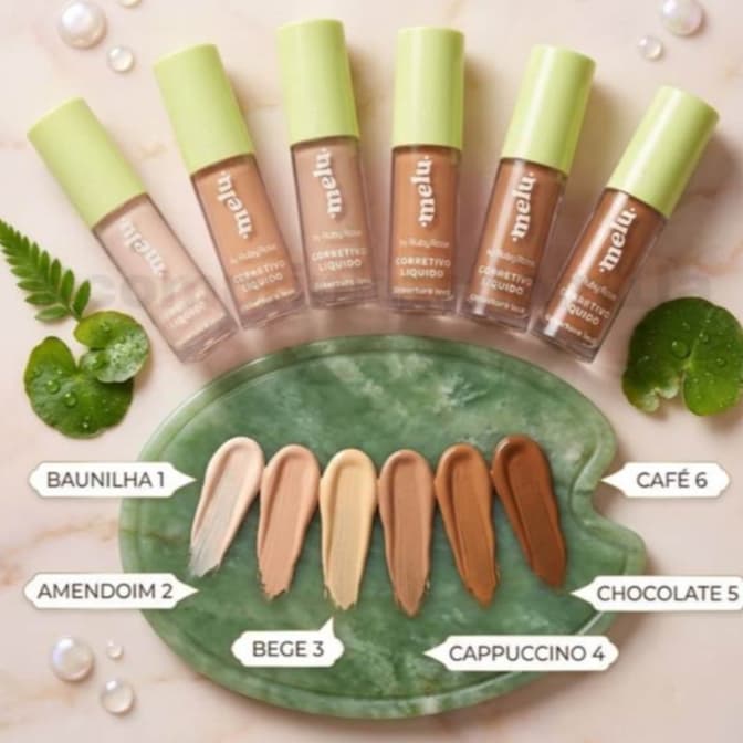 Corretivo Líquido Melu by Ruby Rose Alta Cobertura Efeito Natural Longa Duração