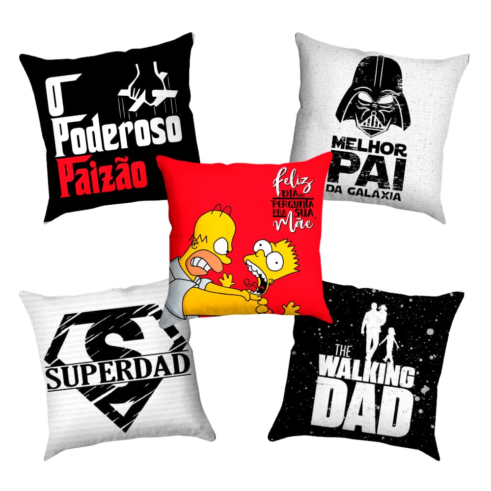 Kit 20 Almofadas Mini Dia Dos Pais Presente Cesta De Café Da Manhã - Atacado Revenda