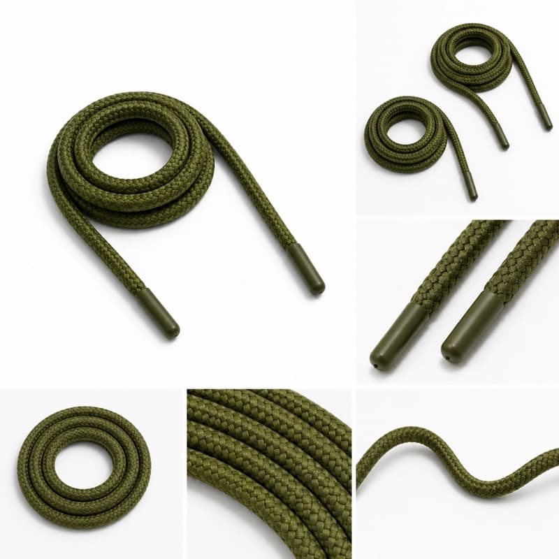 Cordão de algodão  para Moletom 1,40m - 8mm | Reforçado | Ideal para Blusas de moletom | Verde militar| O PAR