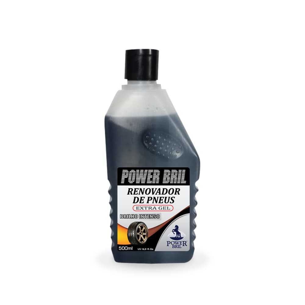 Pretinho Gel Limpa Pneus Power Bril 500ml | Brilho Intenso